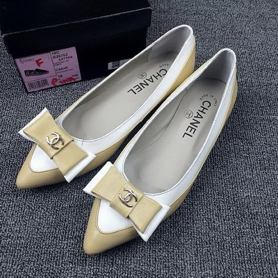 CHANEL Shallow mouth flat shoes Women--140